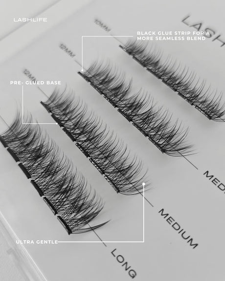 PRE GLUED LASH CLUSTERS 7 DAY WEAR
